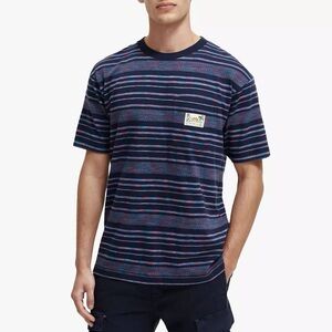 Scotch & Soda Structured Stripe Tee, Size M New w/Tag